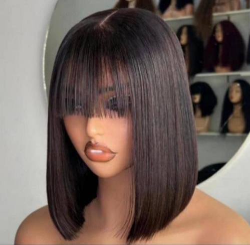 The Marlowe, blunt bob wig with fringe